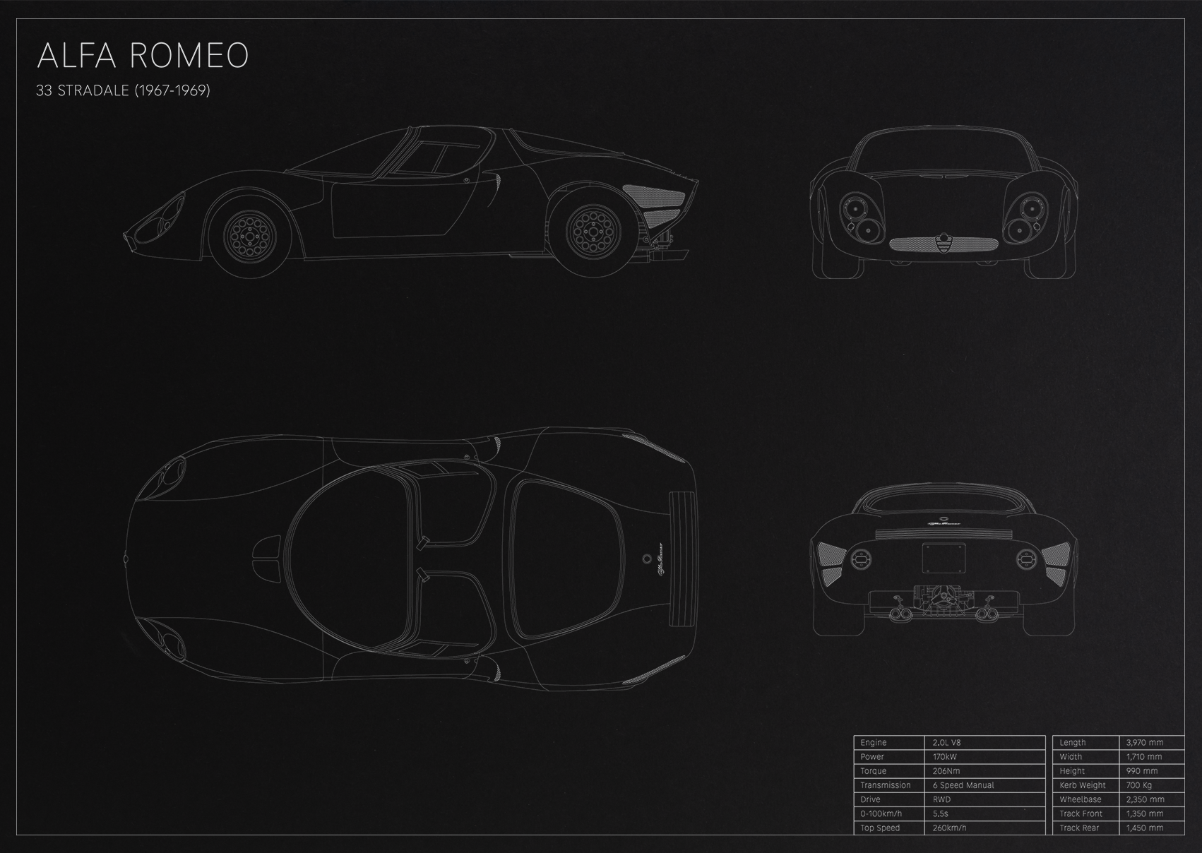 Alfa Romeo 33 Stradale (1967 - 1969)