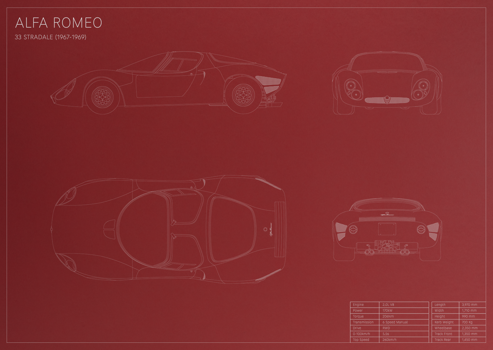 Alfa Romeo 33 Stradale (1967 - 1969)