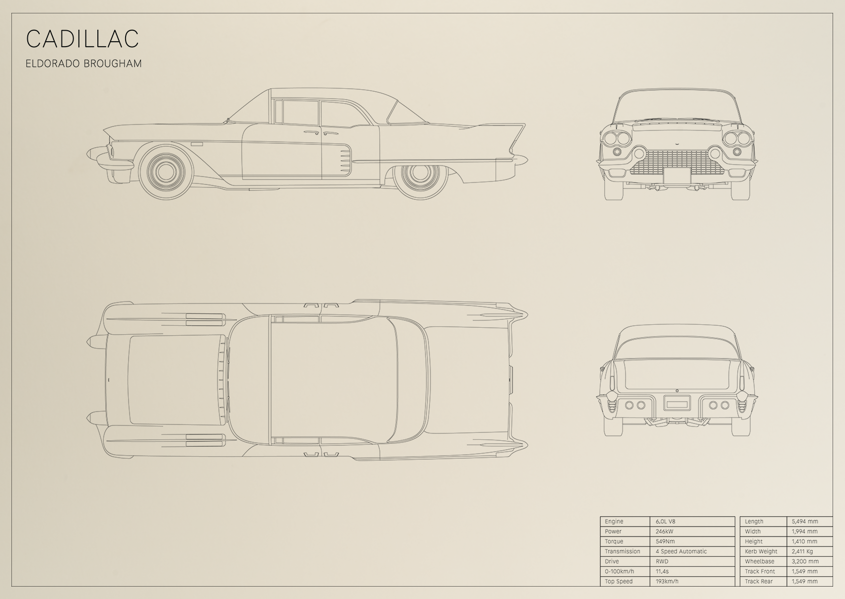 Cadillac Eldorado Brougham (1957 - 1958)