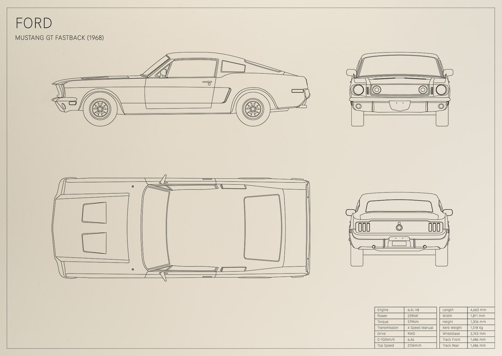 Ford Mustang GT Fastback (1968)