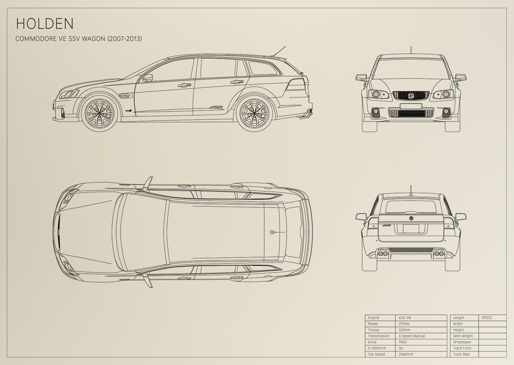 Holden Commodore VE SSV Wagon (2007 - 2013)