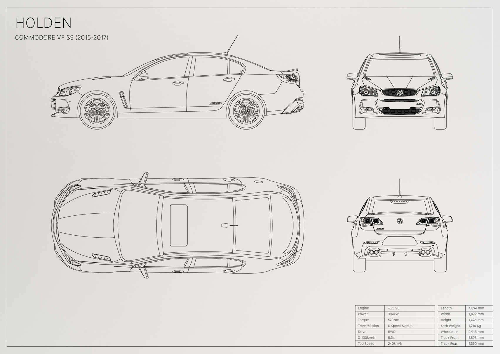 Holden Commodore VF SS (2015 - 2017)