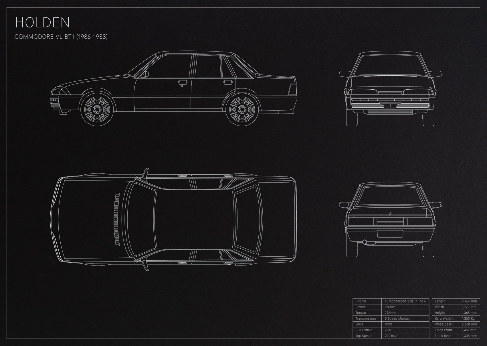 Holden Commodore VL BT1 (1986 - 1988)