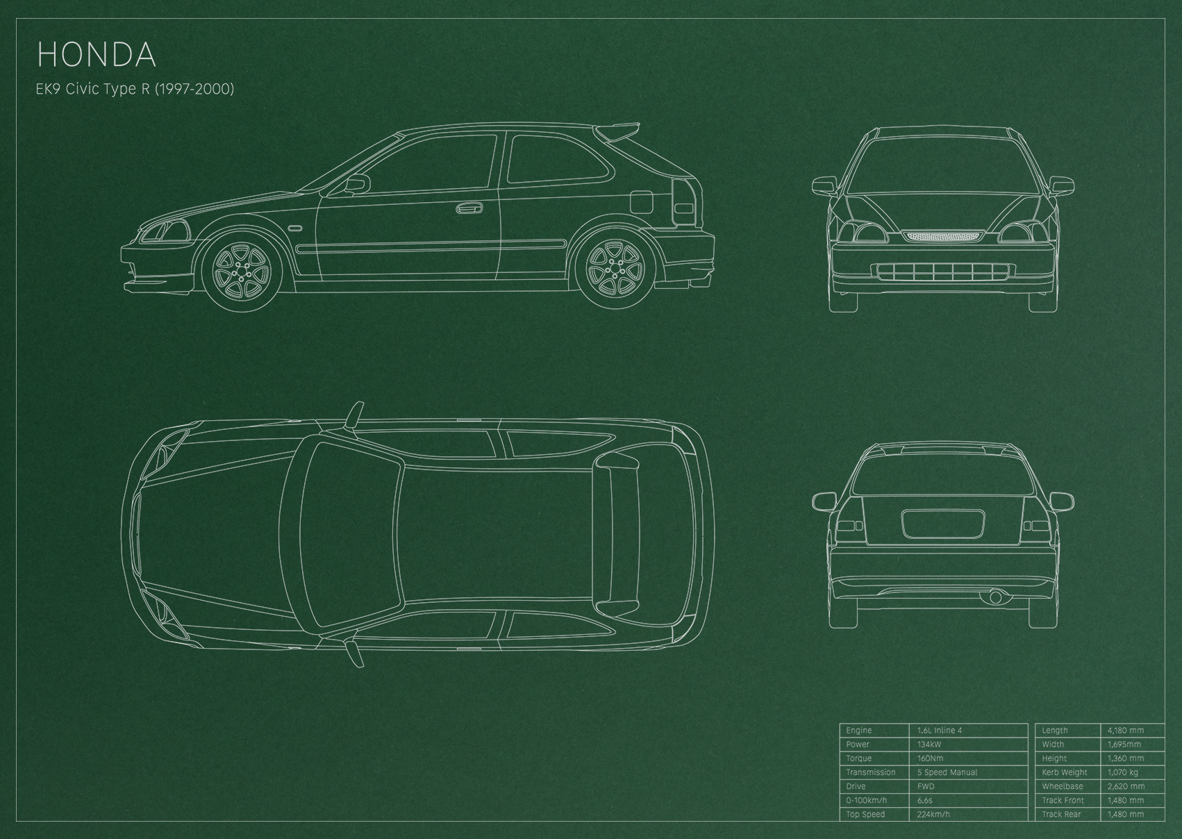 Honda EK9 Civic Type R (1997 - 2000)