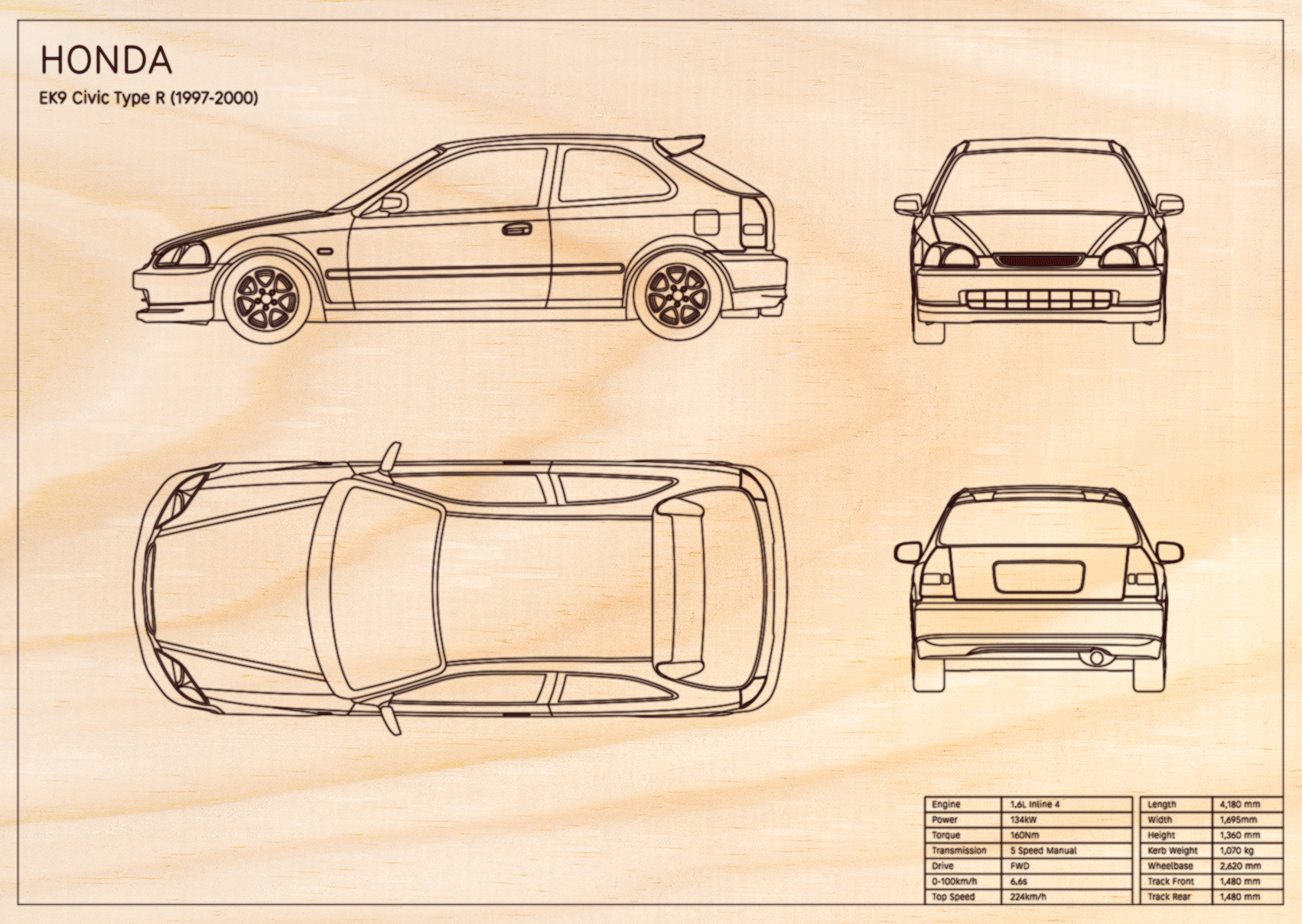 Honda EK9 Civic Type R (1997 - 2000)