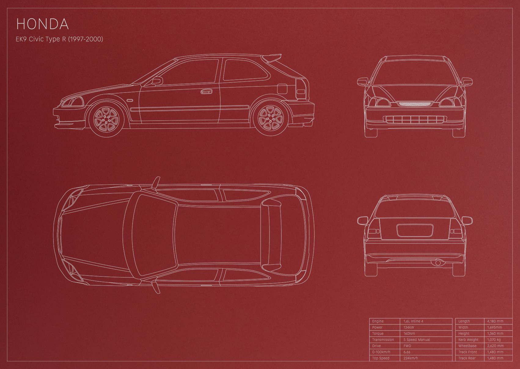 Honda EK9 Civic Type R (1997 - 2000)