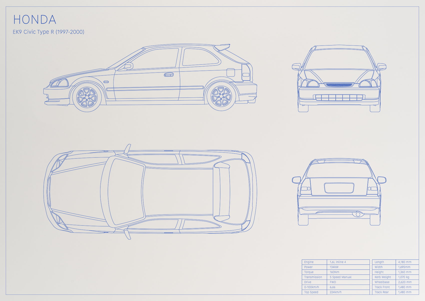 Honda EK9 Civic Type R (1997 - 2000)