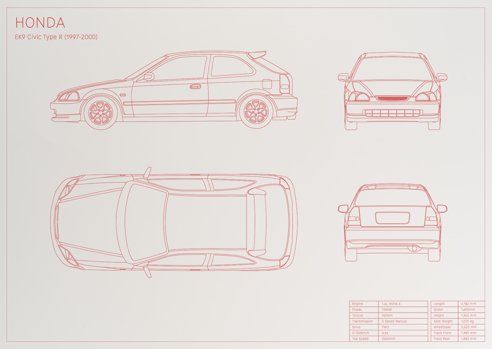 Honda EK9 Civic Type R (1997 - 2000)