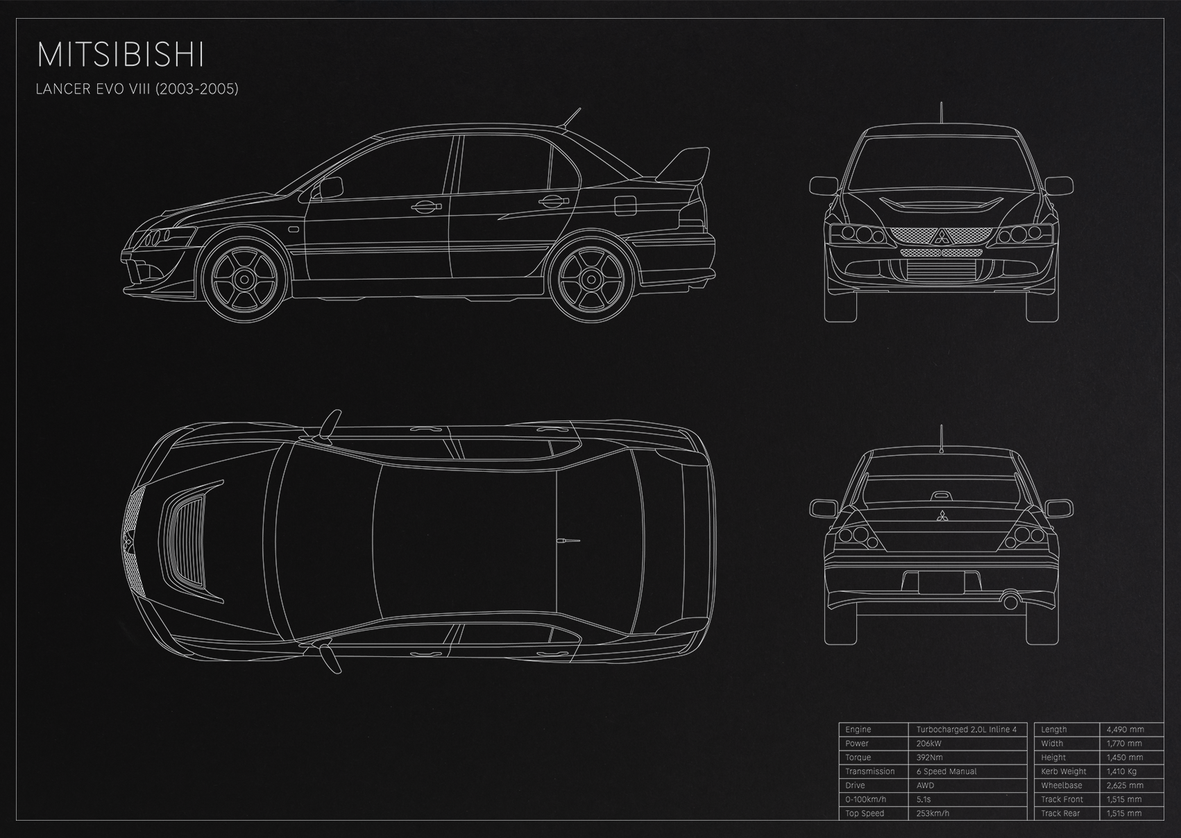 Mitsibishi Lancer Evo VIII (2003 - 2005)
