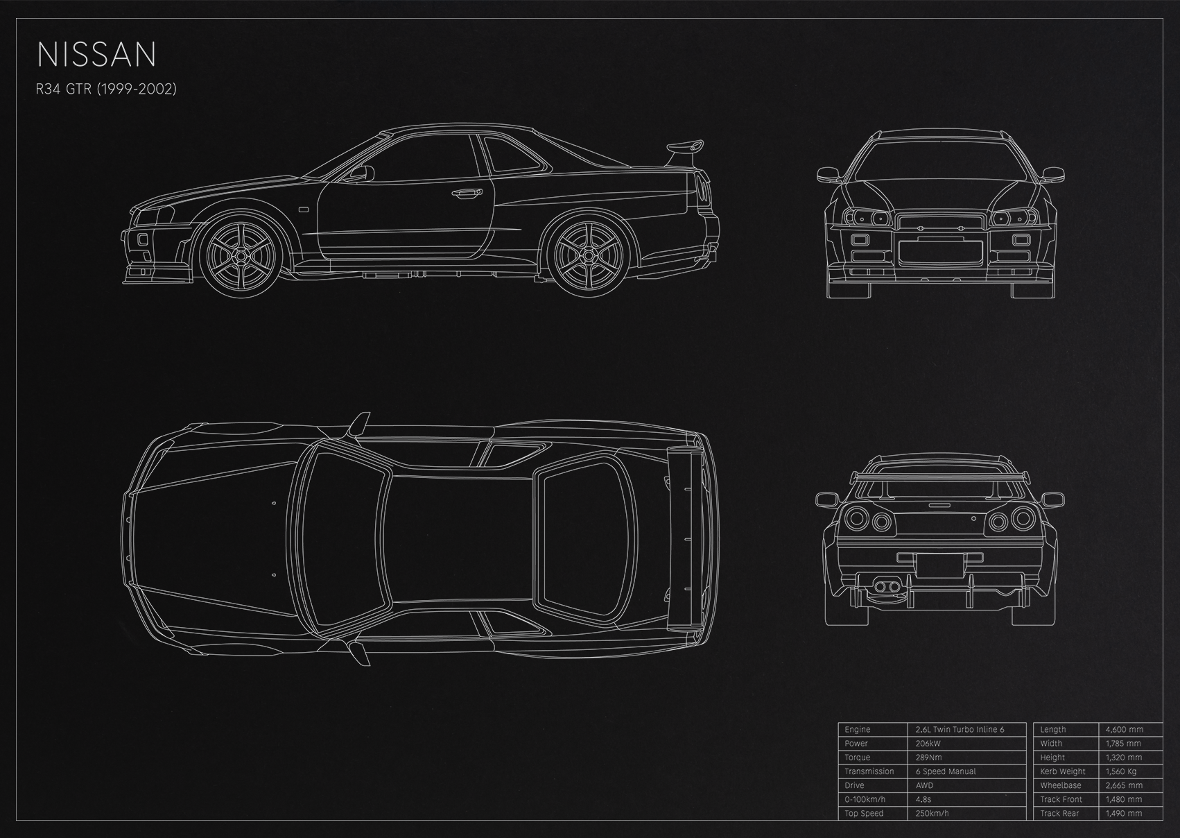 Nissan R34 GTR (1999 - 2002)