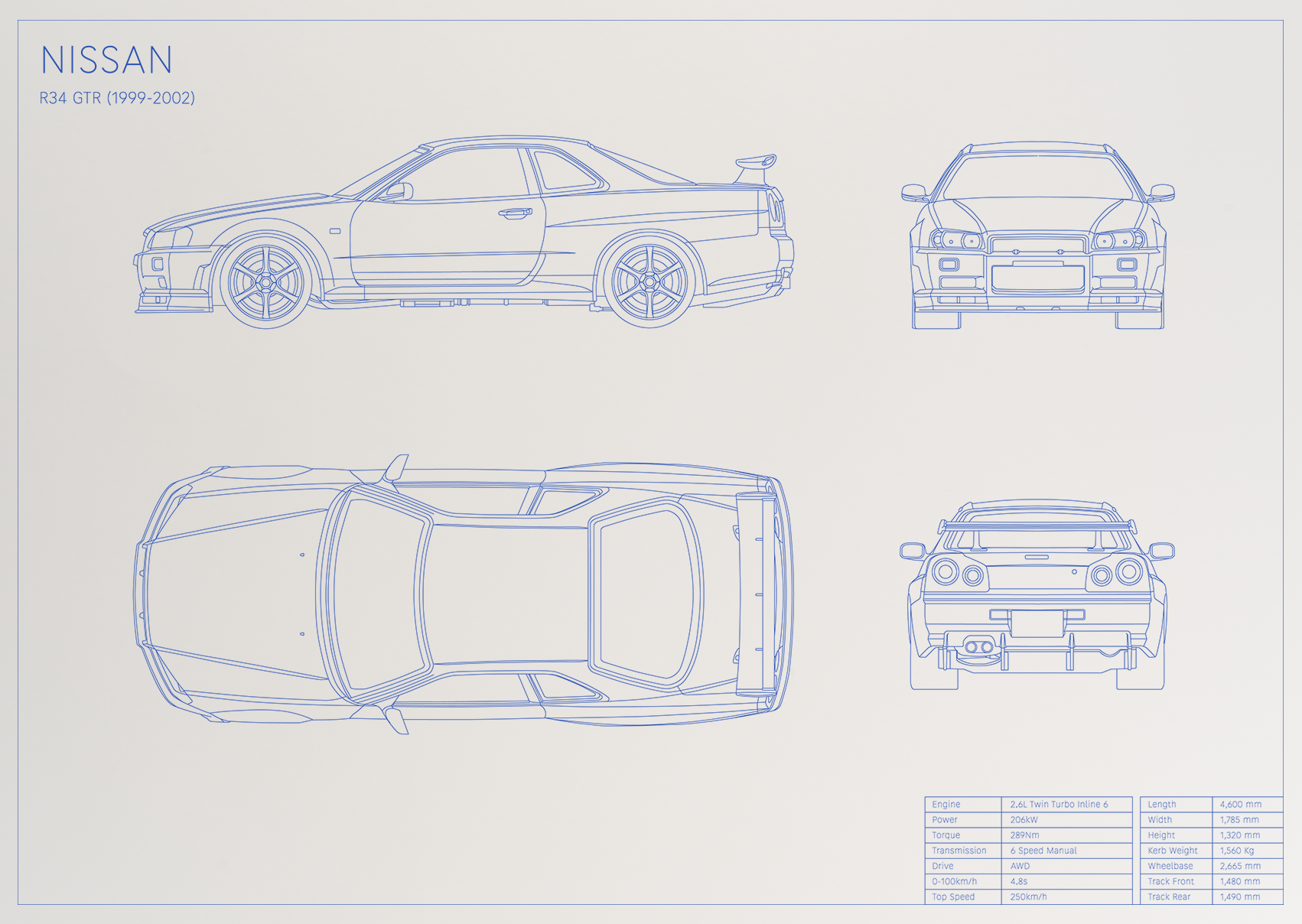 Nissan R34 GTR (1999 - 2002)
