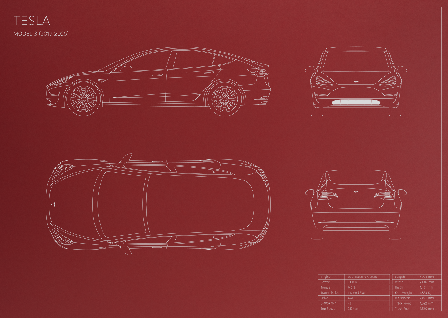 Tesla Model 3 (2017 - 2025)