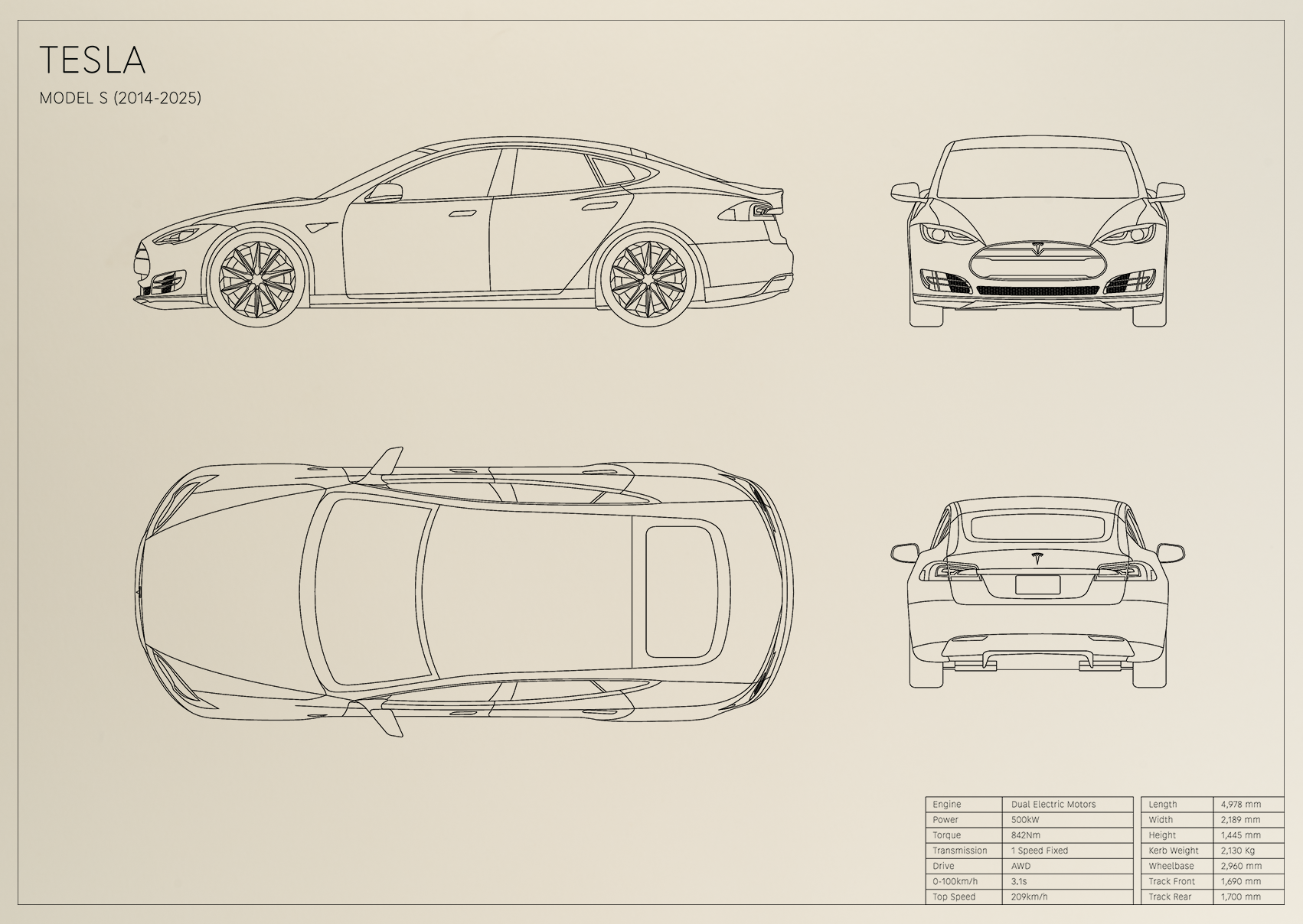 Tesla Model S (2014 - 2025)