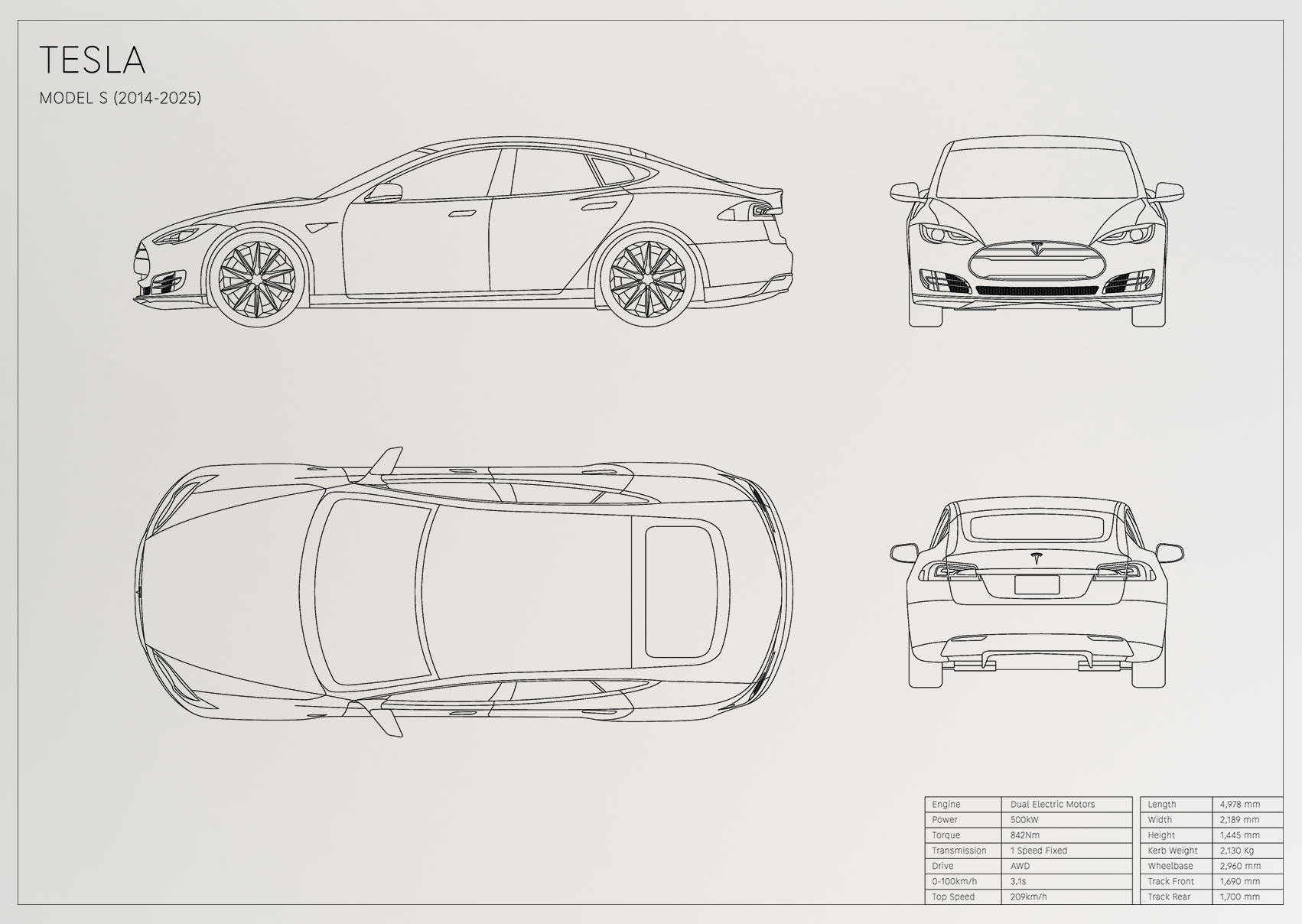 Tesla Model S (2014 - 2025)