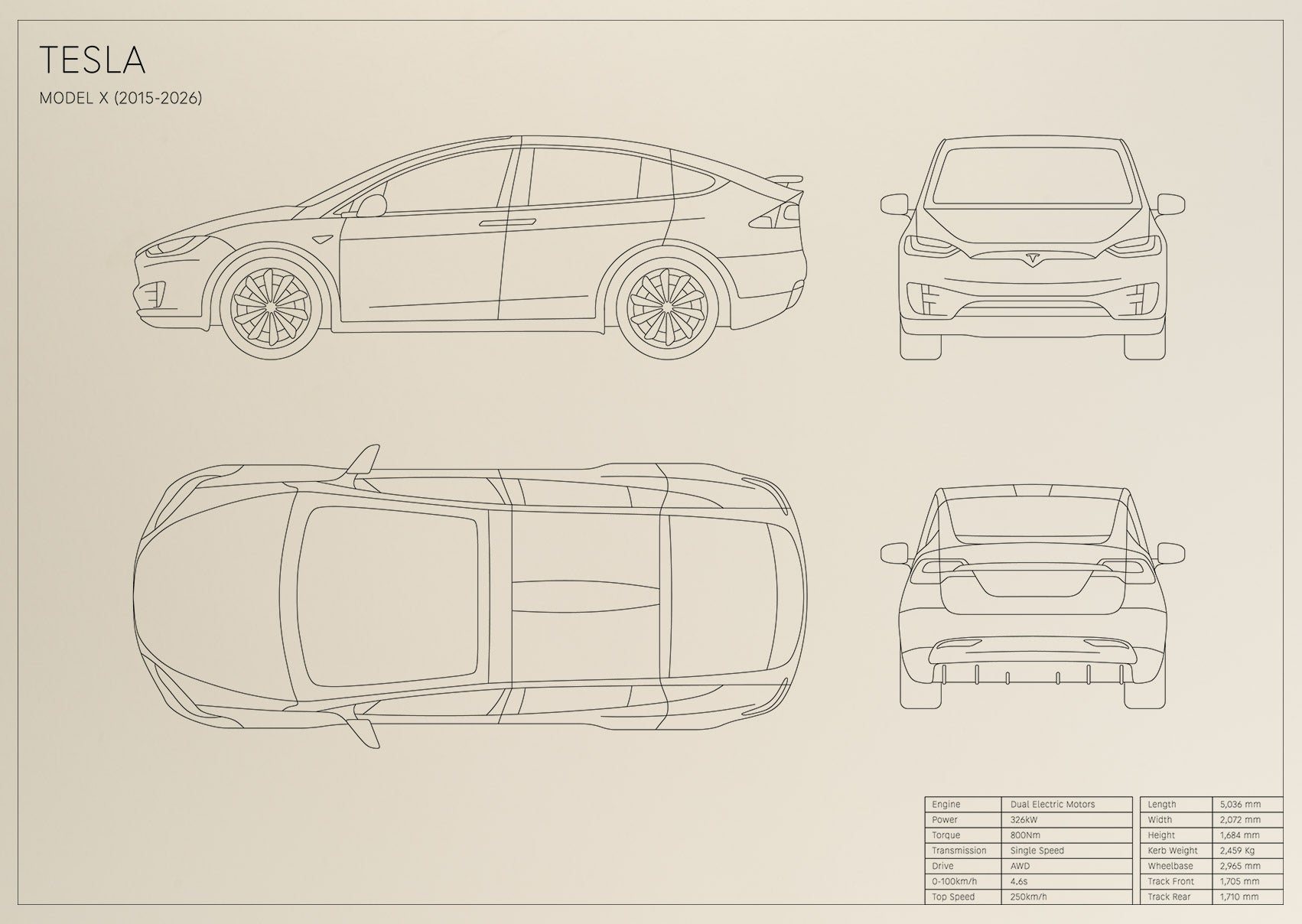 Tesla Model X (2015 - Present)
