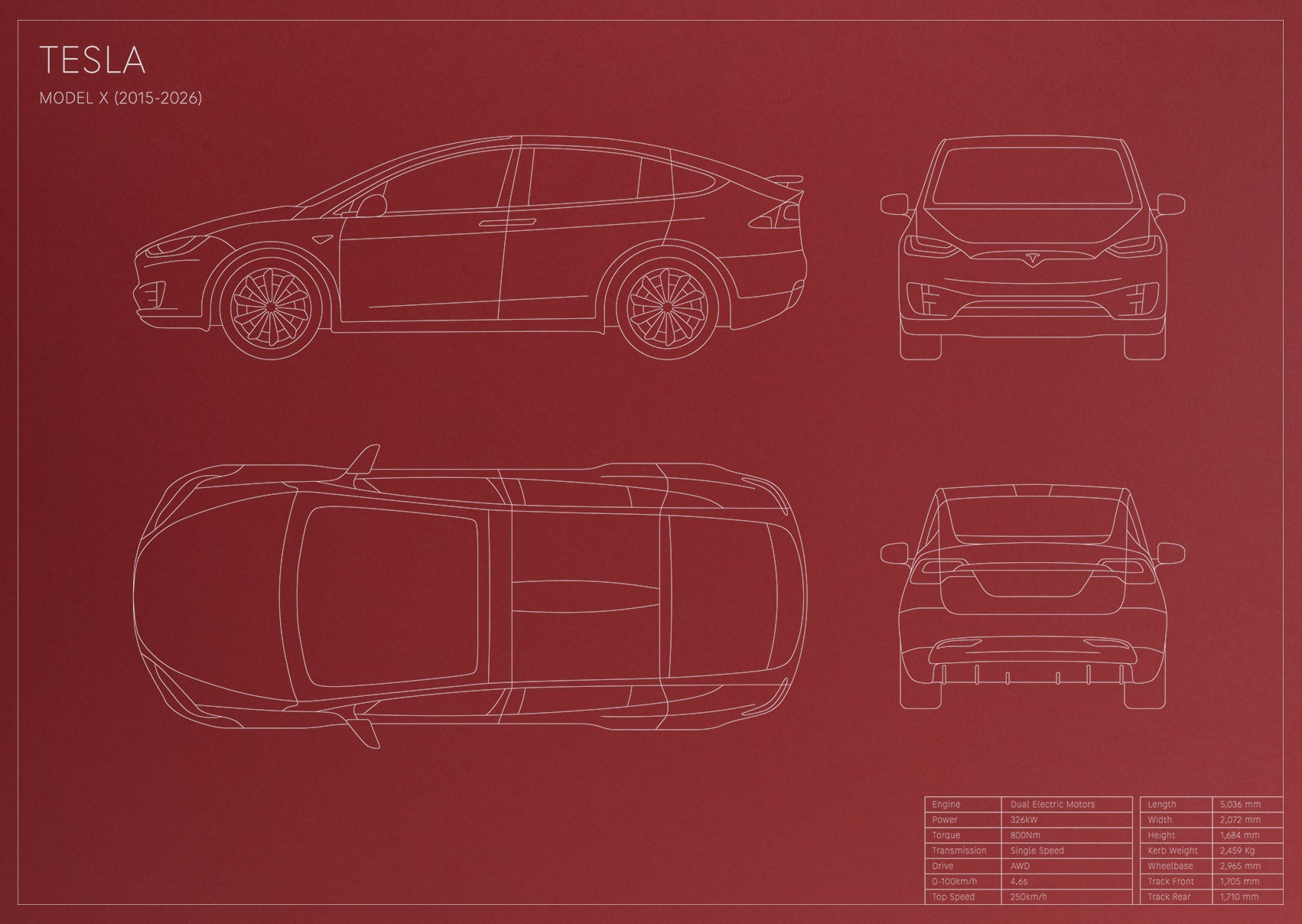 Tesla Model X (2015 - Present)