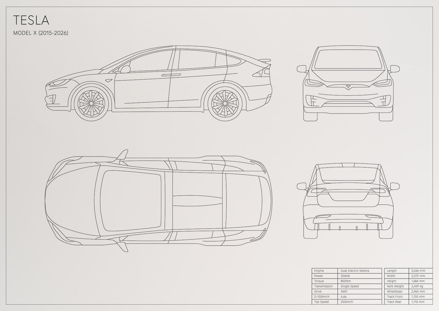 Tesla Model X (2015 - Present)