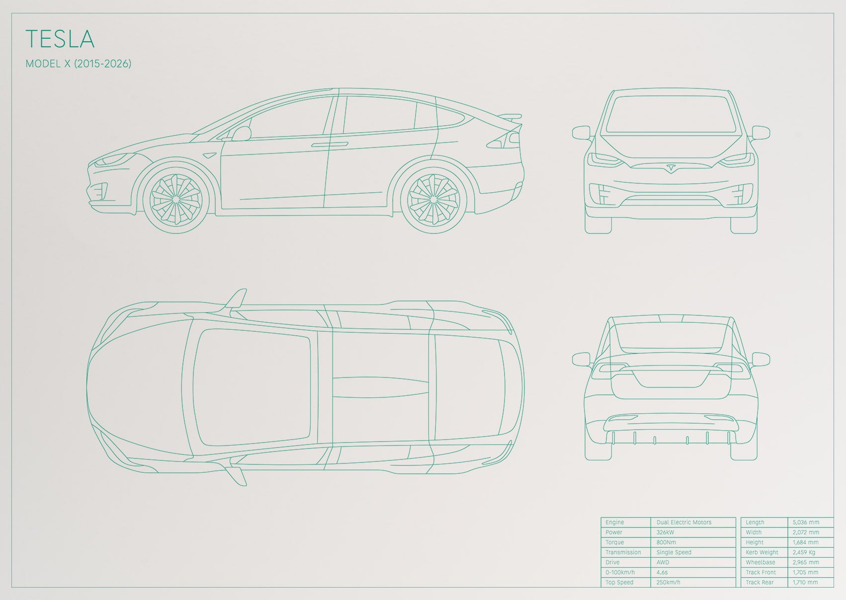 Tesla Model X (2015 - Present)