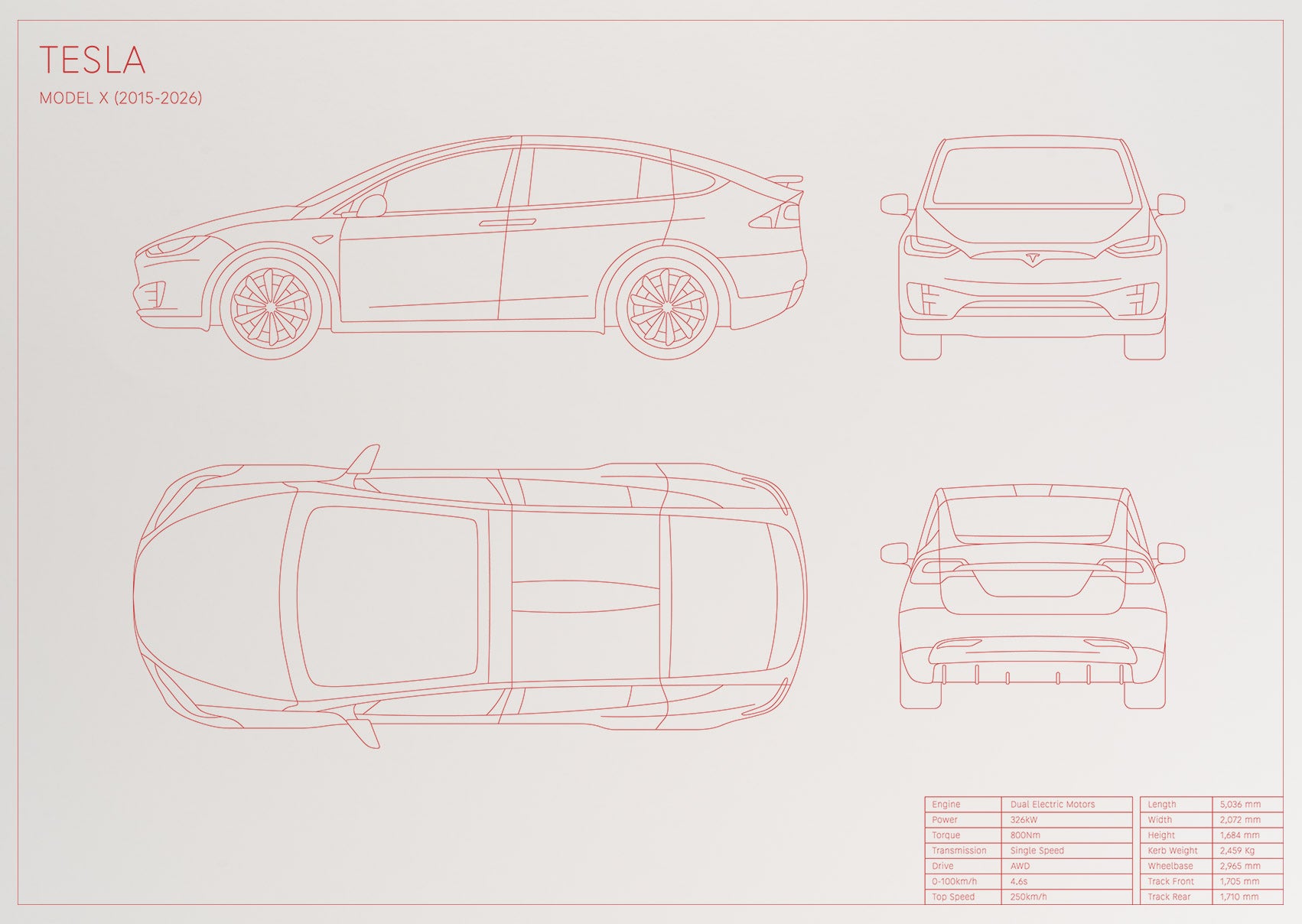 Tesla Model X (2015 - Present)