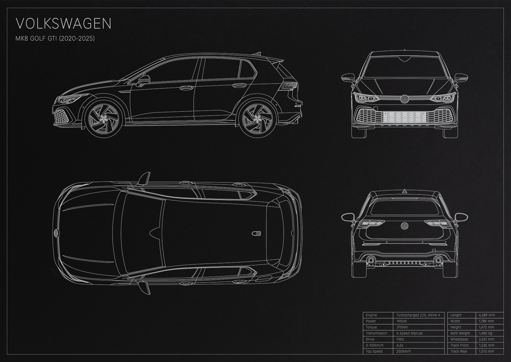 Volkswagen MK8 Golf GTI (2020 - 2025)