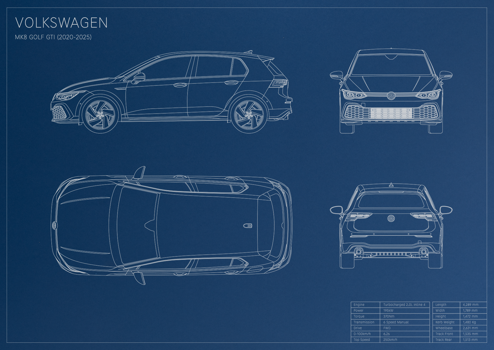 Volkswagen MK8 Golf GTI (2020 - 2025)