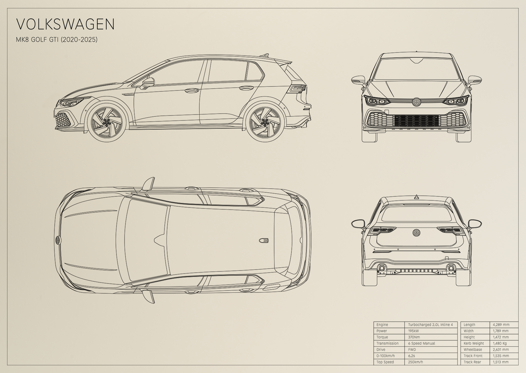 Volkswagen MK8 Golf GTI (2020 - 2025)