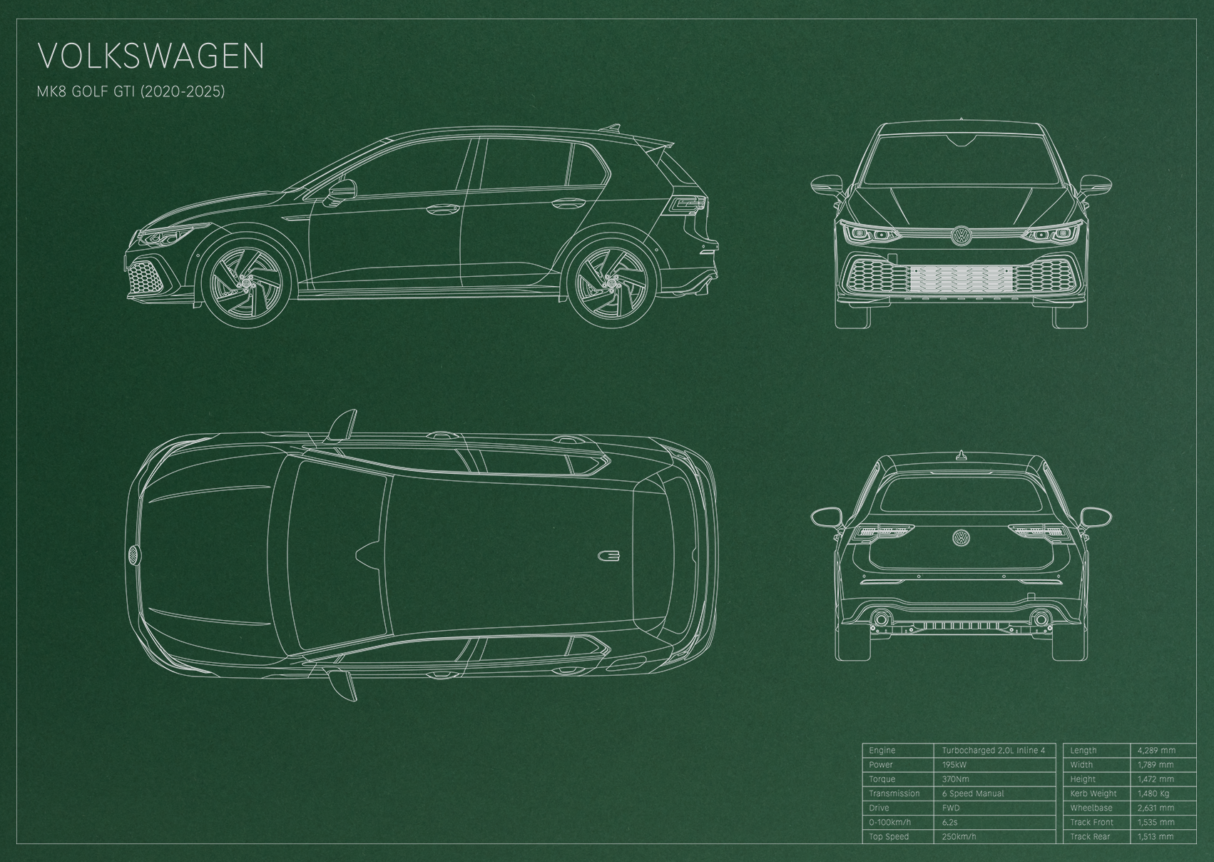 Volkswagen MK8 Golf GTI (2020 - 2025)