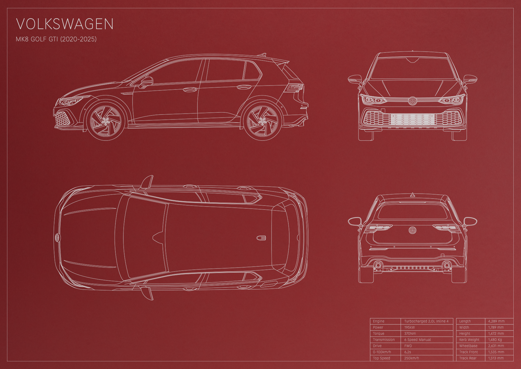 Volkswagen MK8 Golf GTI (2020 - 2025)