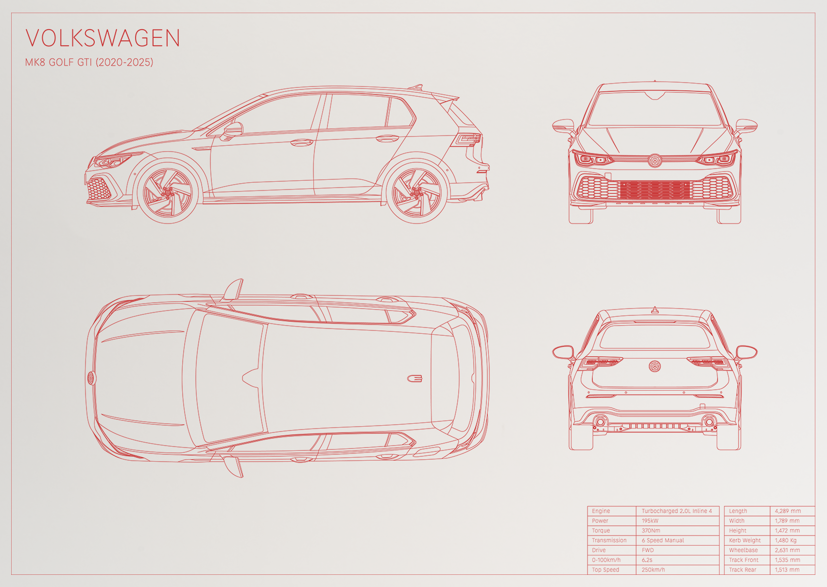 Volkswagen MK8 Golf GTI (2020 - 2025)